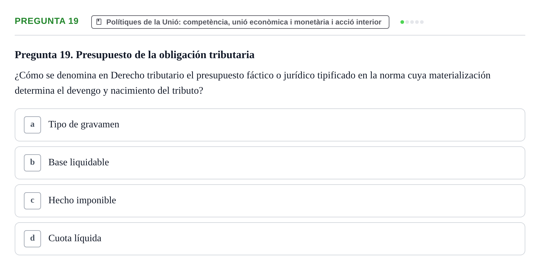 Enunciado: Pregunta 19