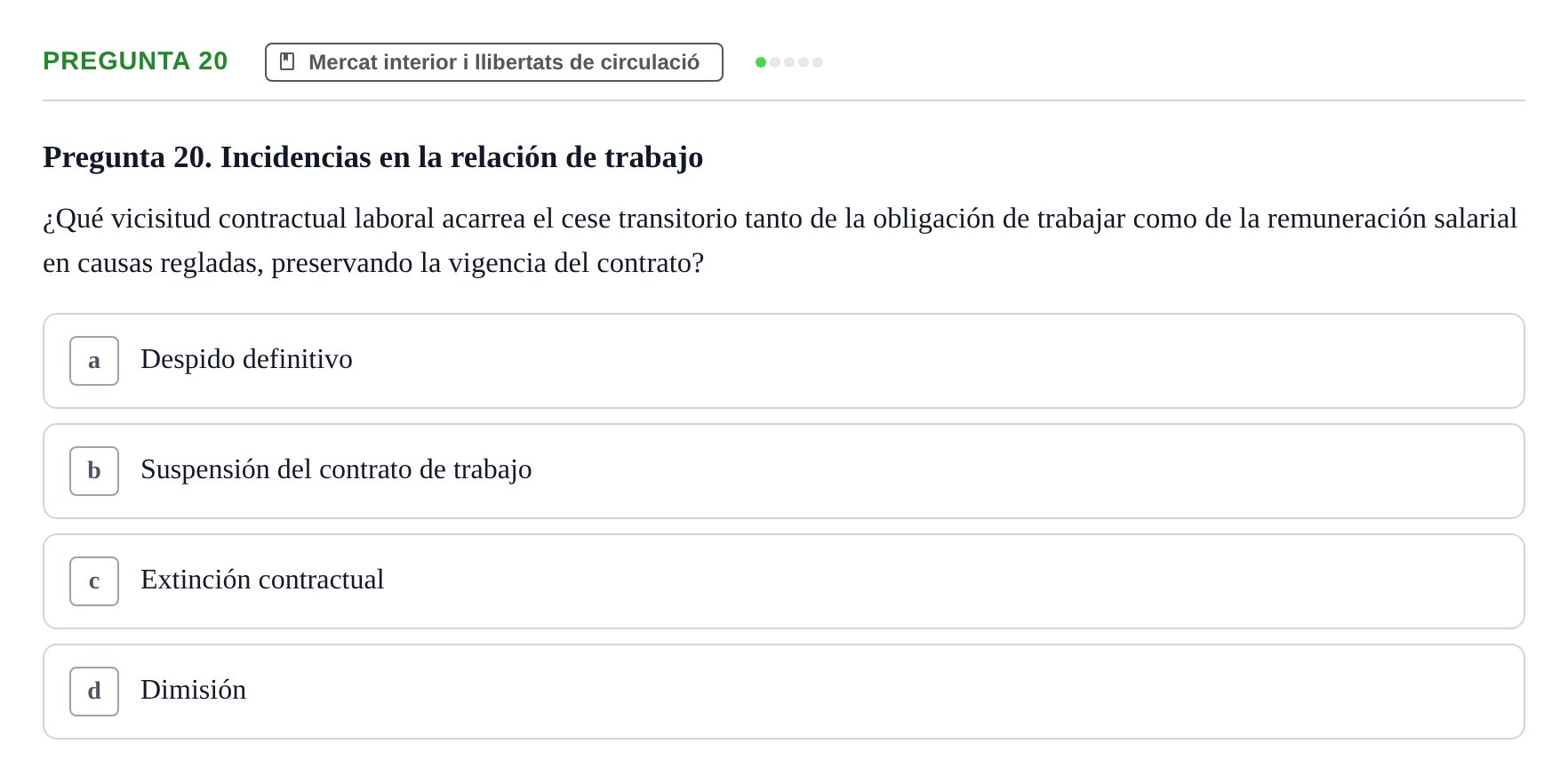 Enunciado: Pregunta 20
