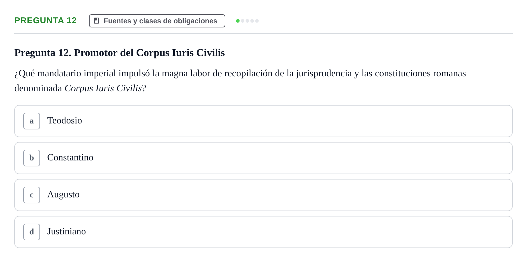 Enunciado: Pregunta 12