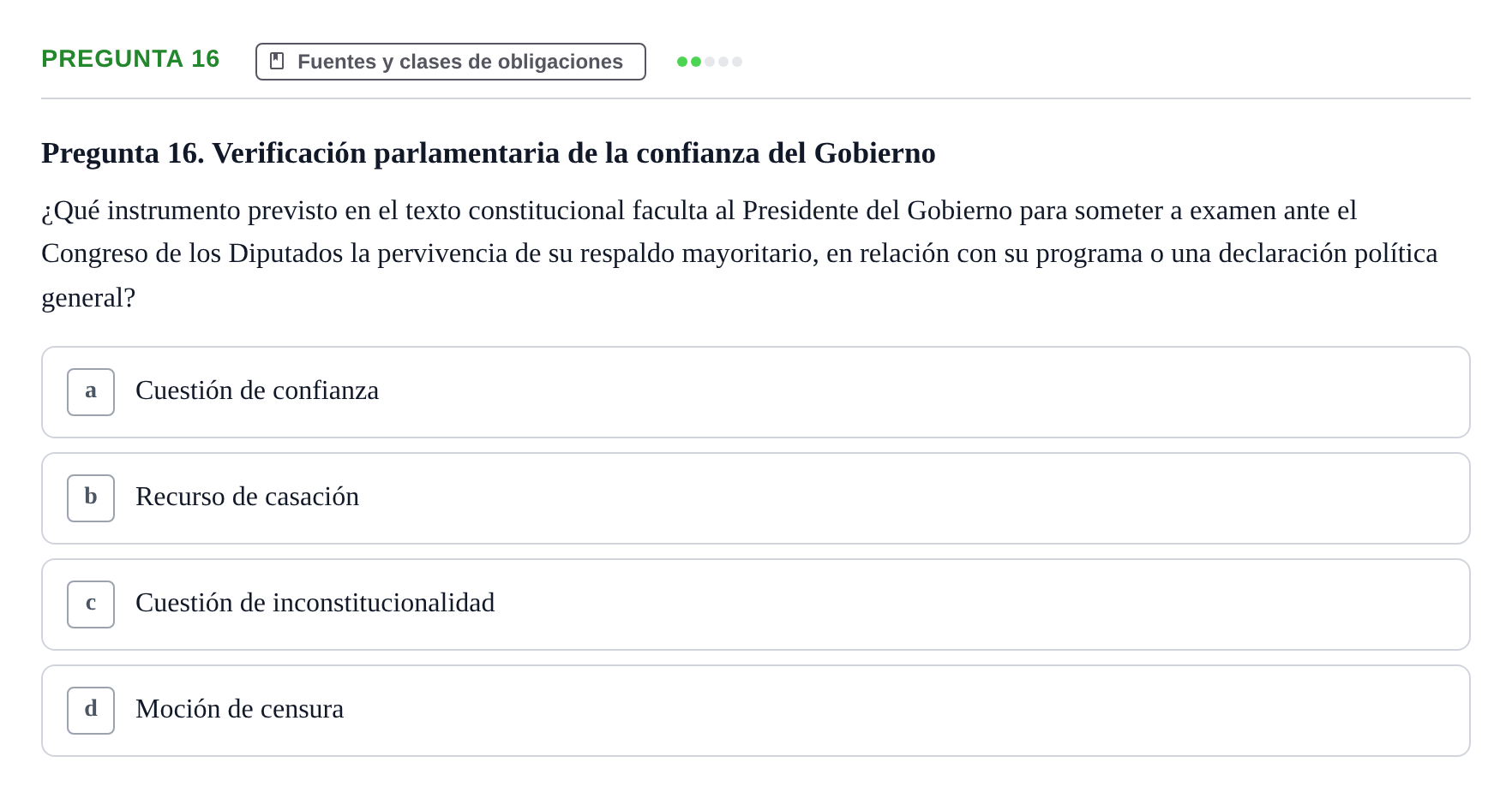 Enunciado: Pregunta 16