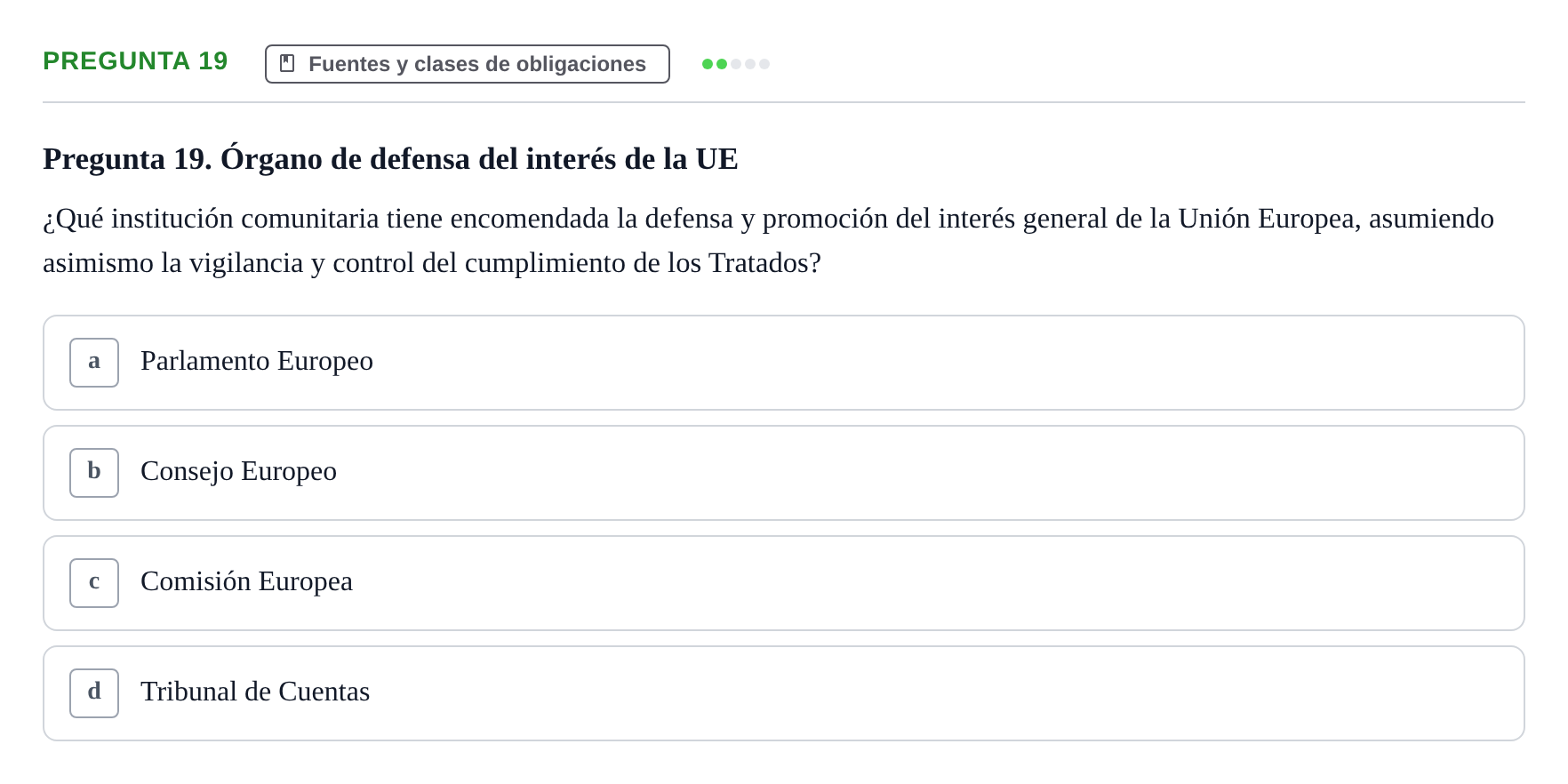 Enunciado: Pregunta 19
