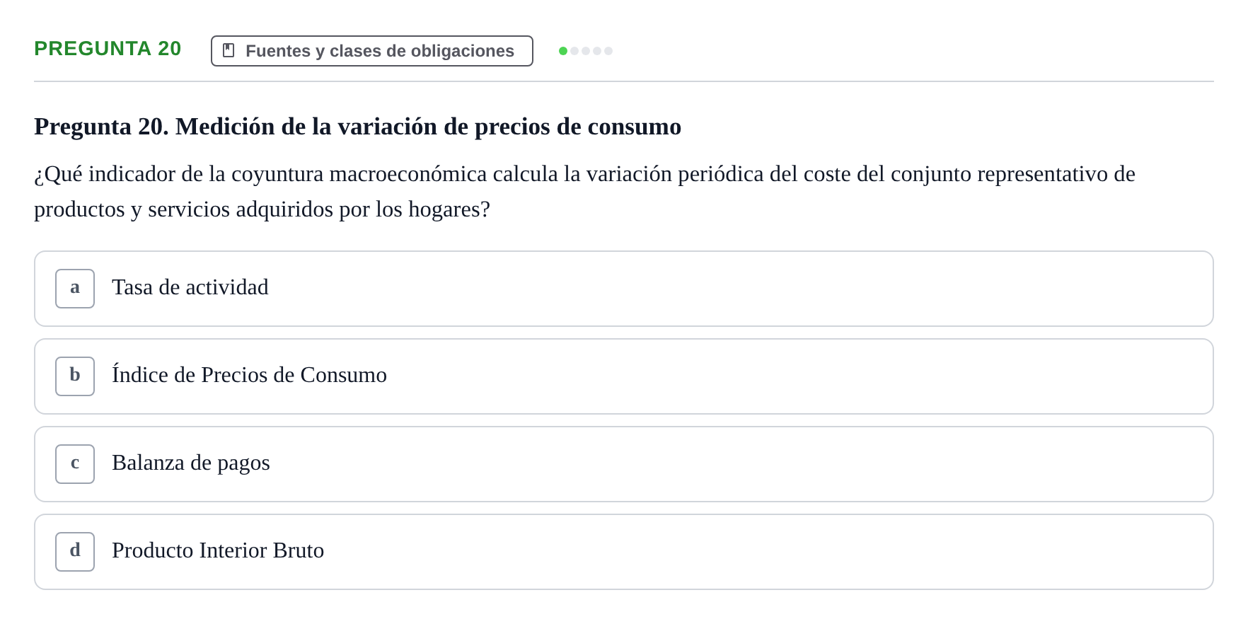 Enunciado: Pregunta 20