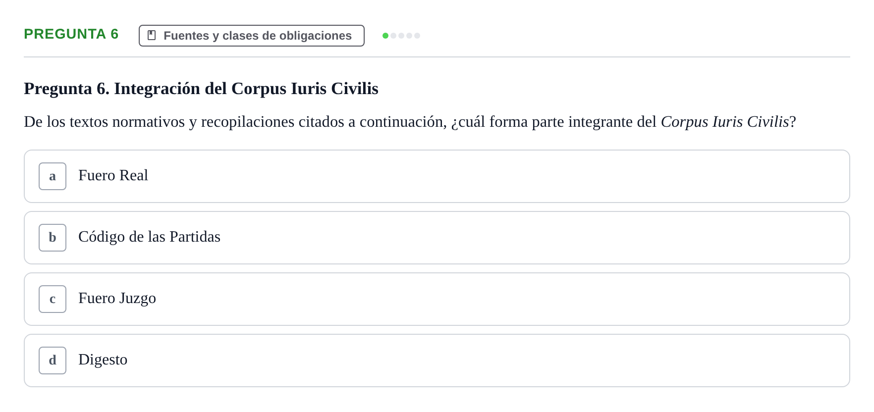 Enunciado: Pregunta 6