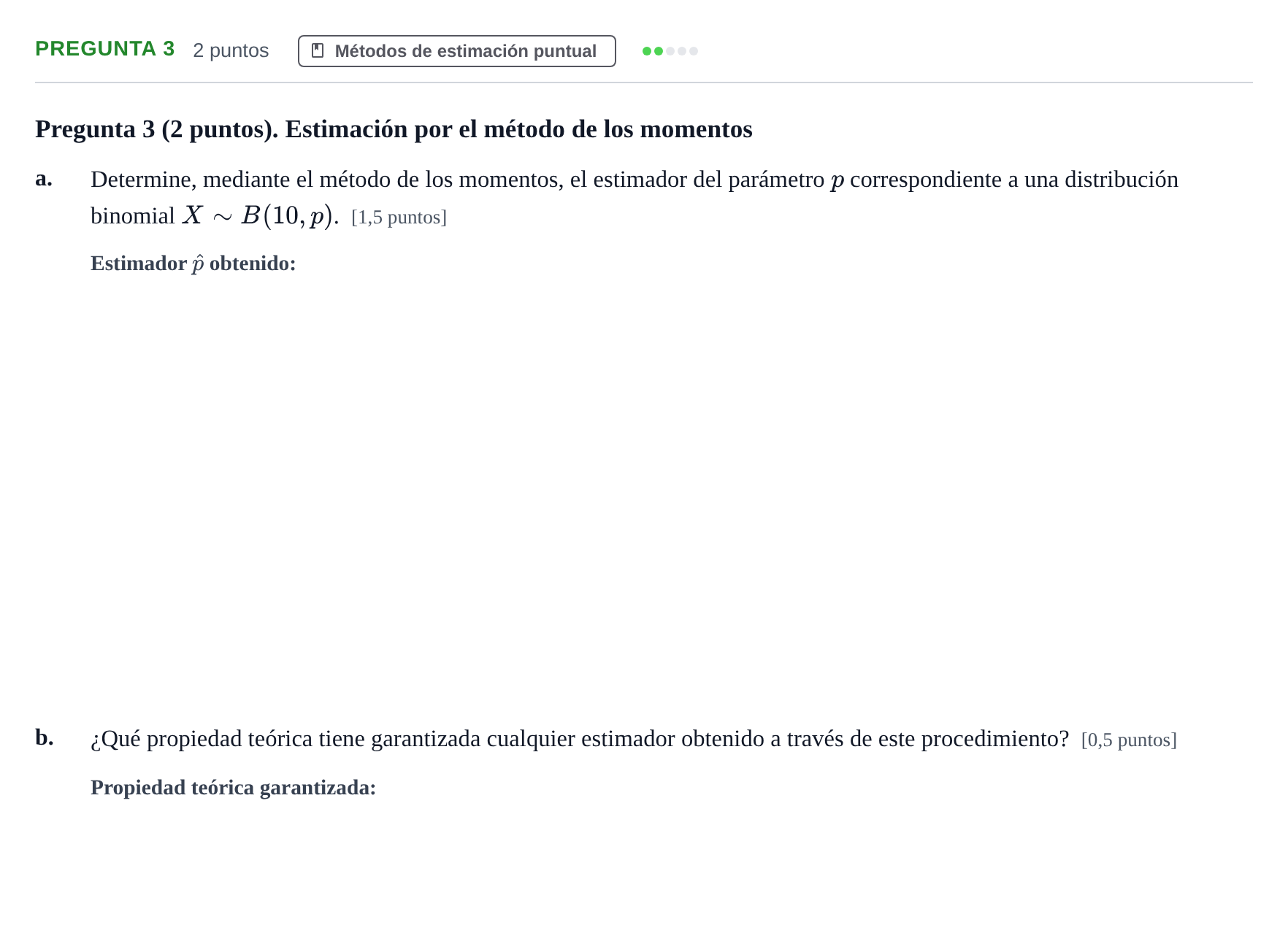 Enunciado: Pregunta 3 · Estadística II UB 2024