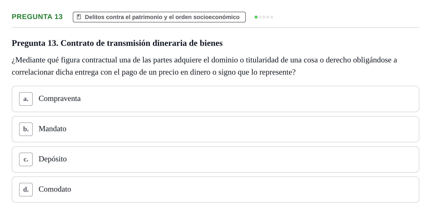 Enunciado: Pregunta 13