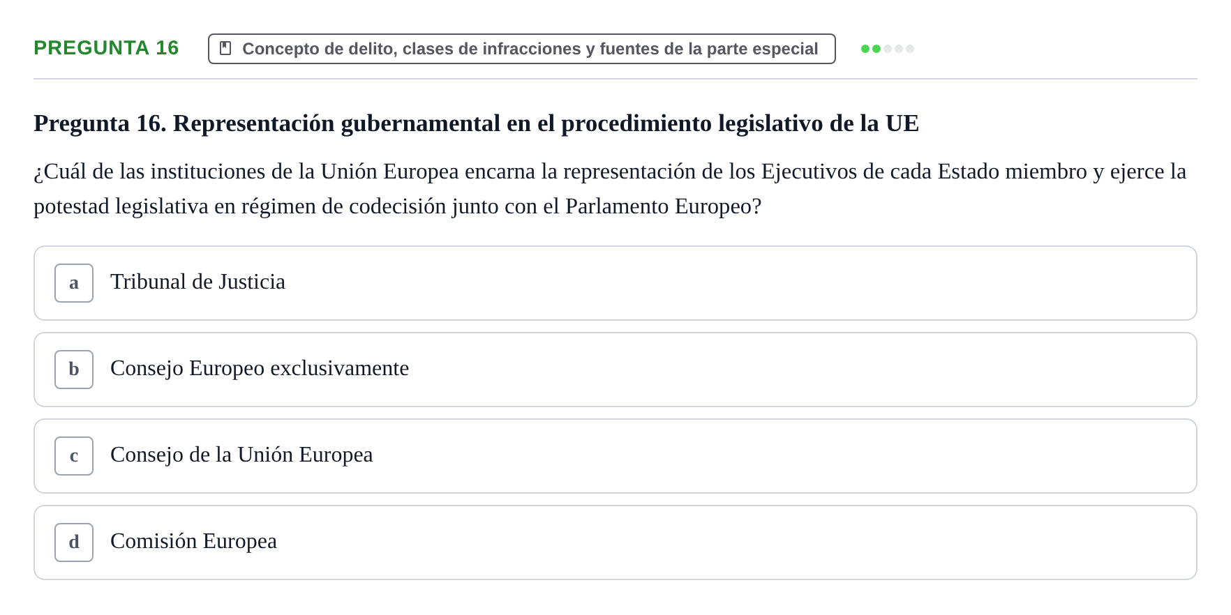 Enunciado: Pregunta 16
