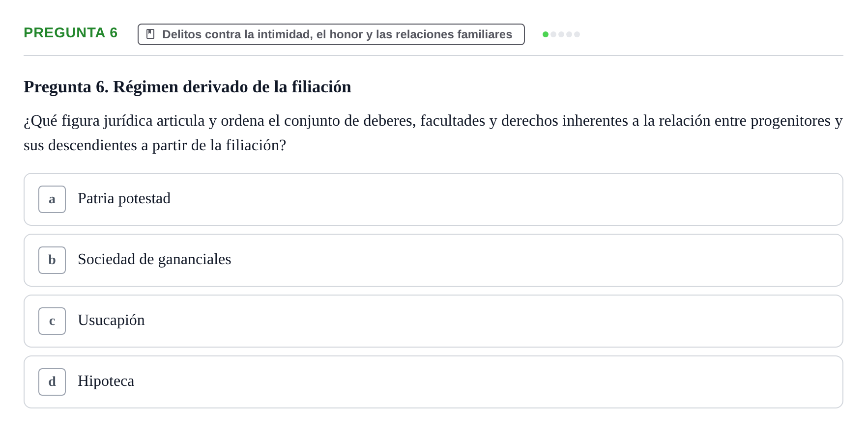Enunciado: Pregunta 6