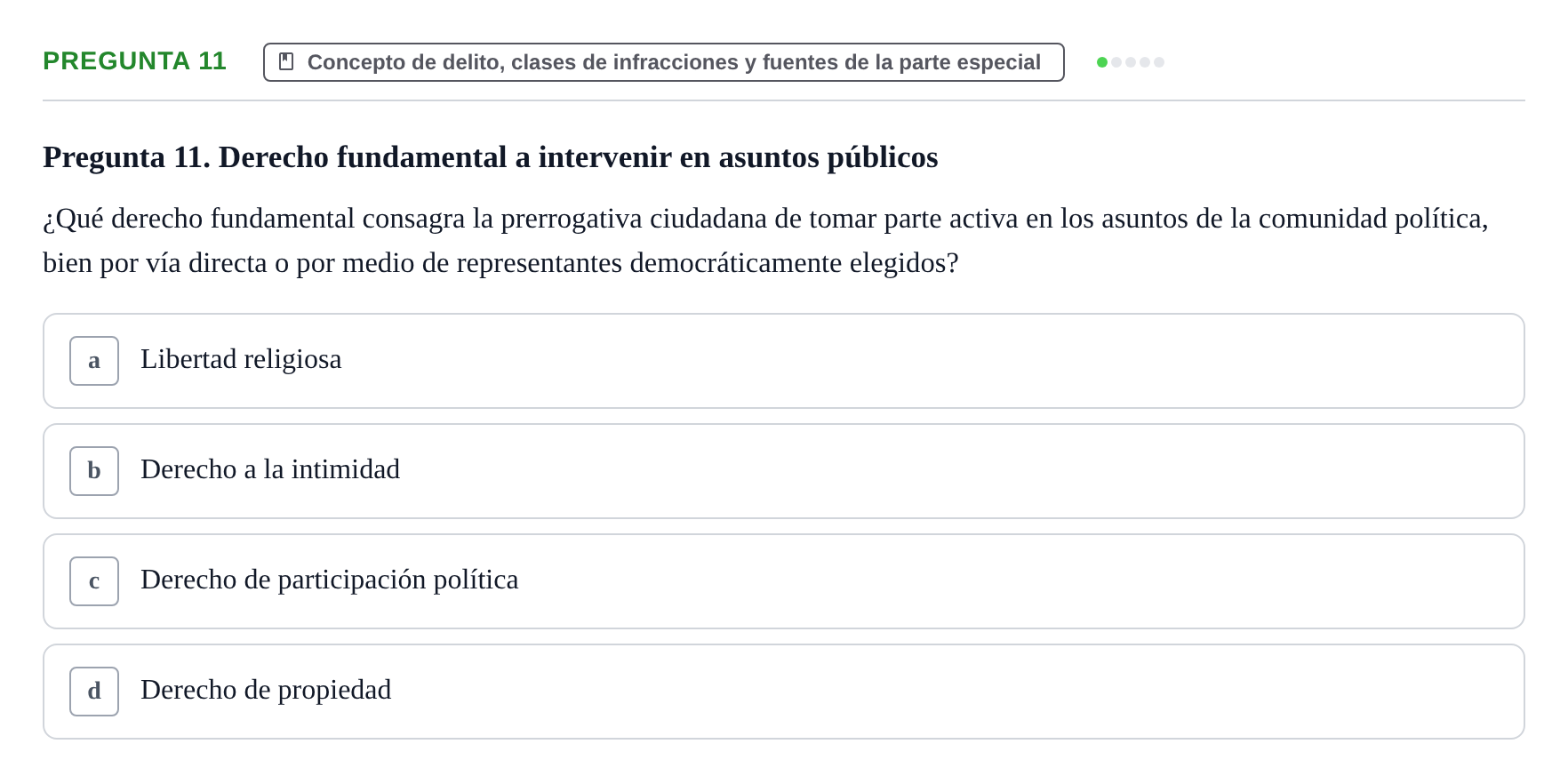 Enunciado: Pregunta 11