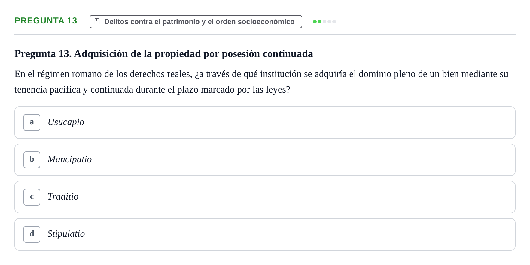 Enunciado: Pregunta 13