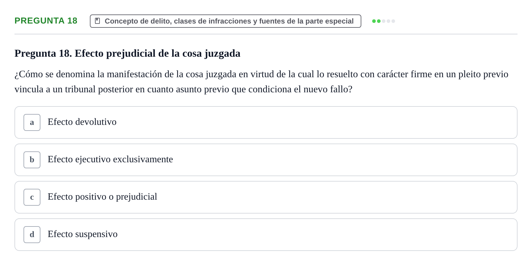 Enunciado: Pregunta 18
