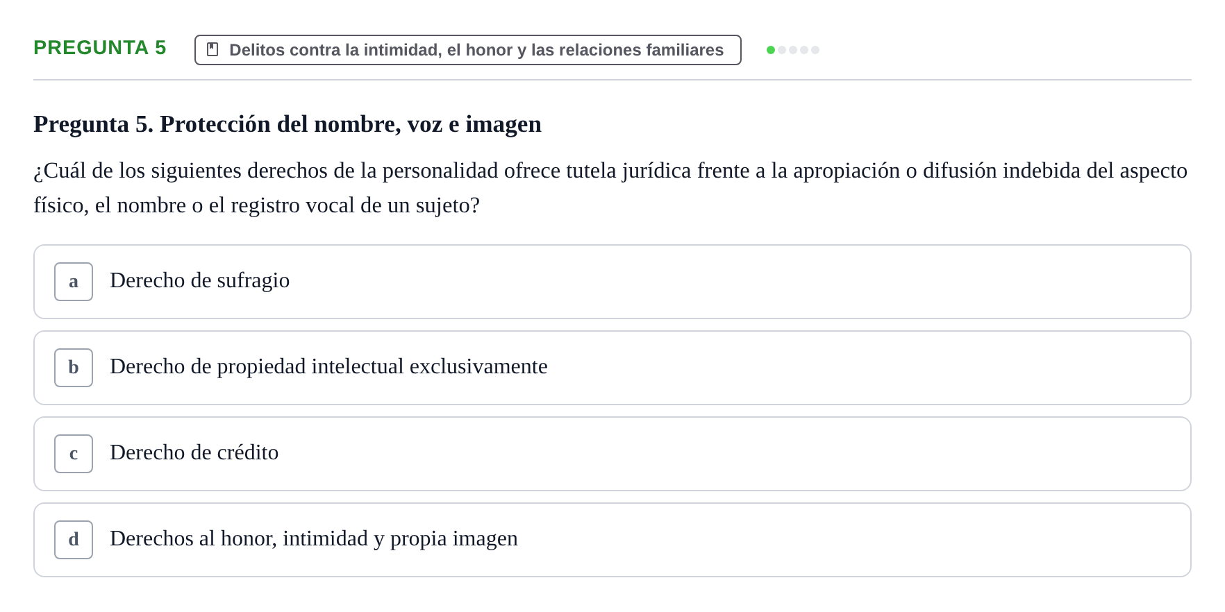 Enunciado: Pregunta 5