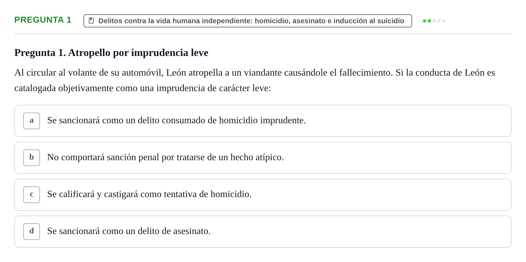 Enunciado: Pregunta 1 · Penas y Delitos UB Examen Parcial. Derecho Penal (Penas y Delitos)