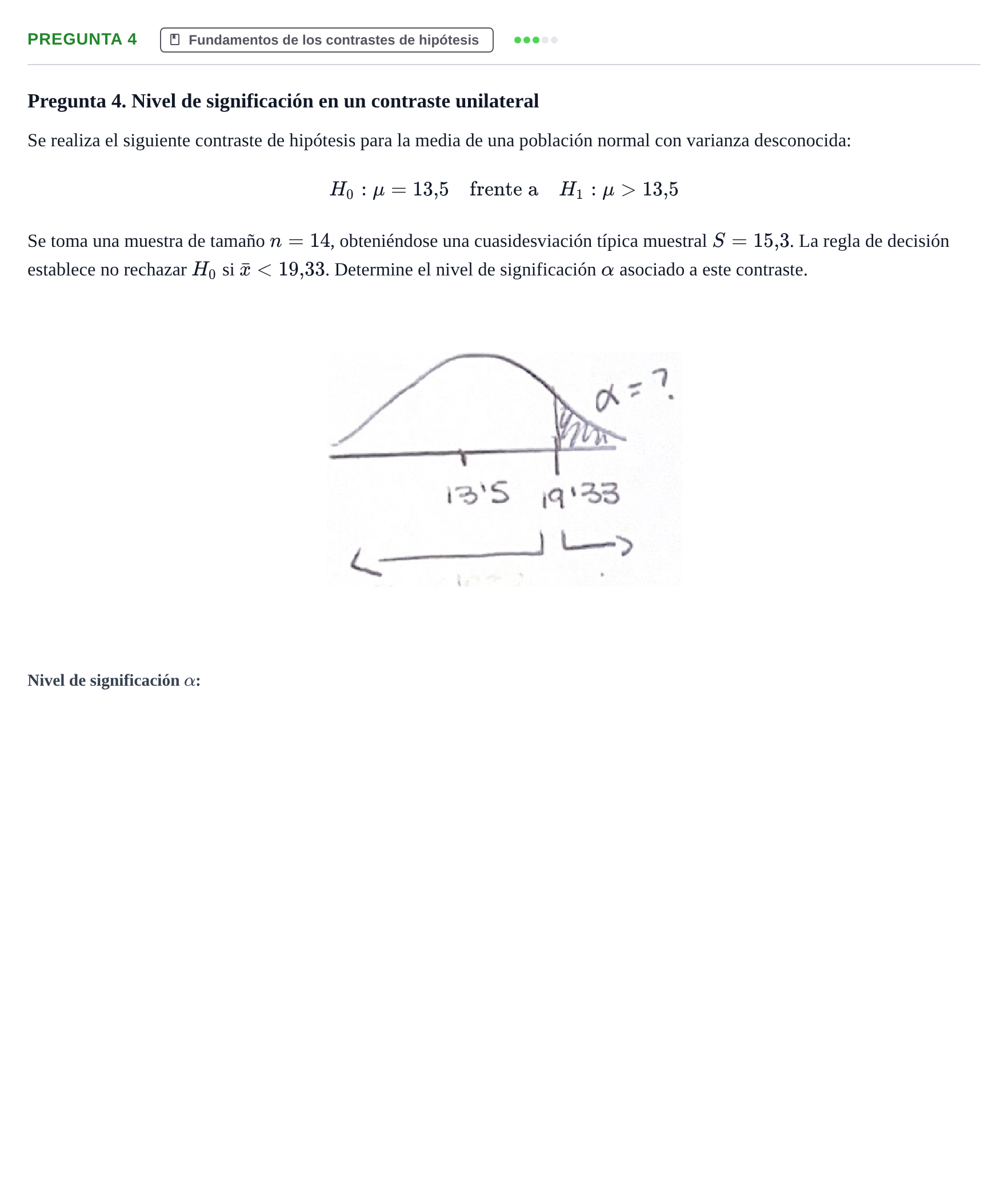 Enunciado: Pregunta 4 · Estadística II UB Juny 2019