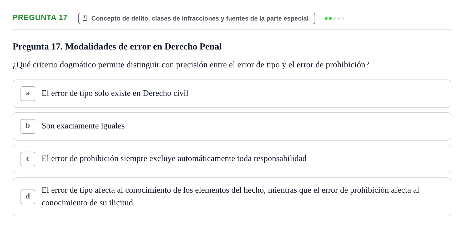 Enunciado: Pregunta 17