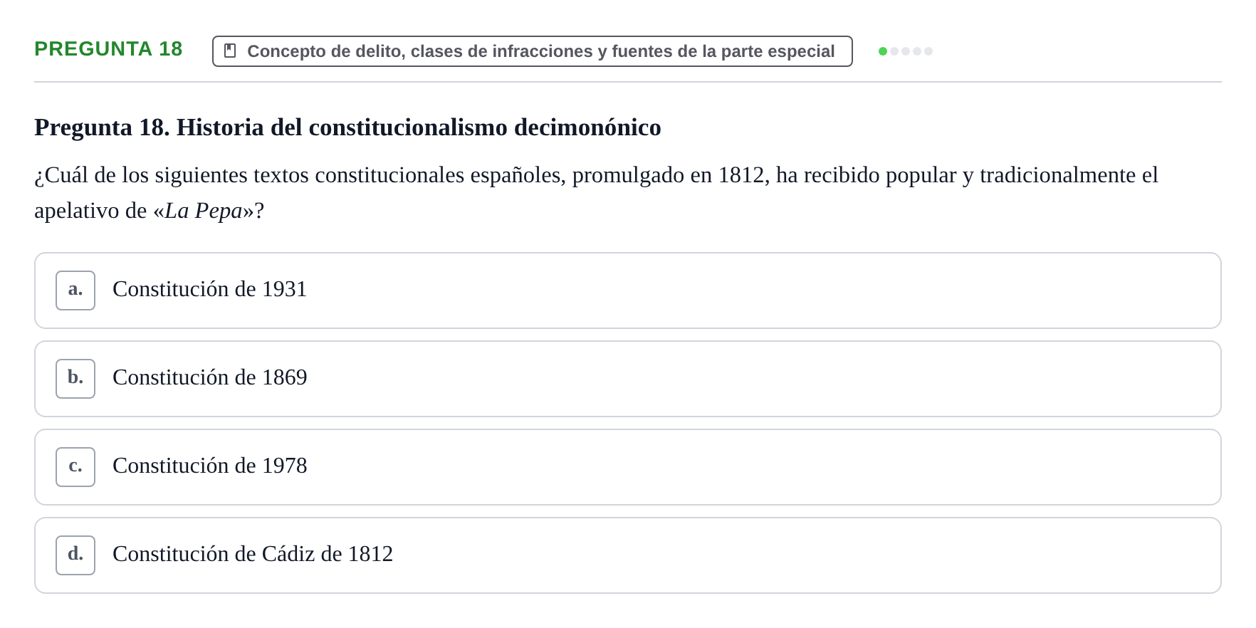 Enunciado: Pregunta 18