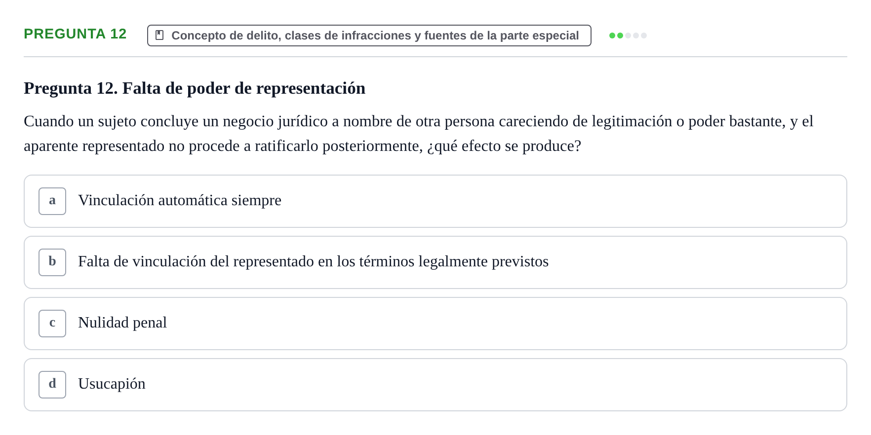 Enunciado: Pregunta 12