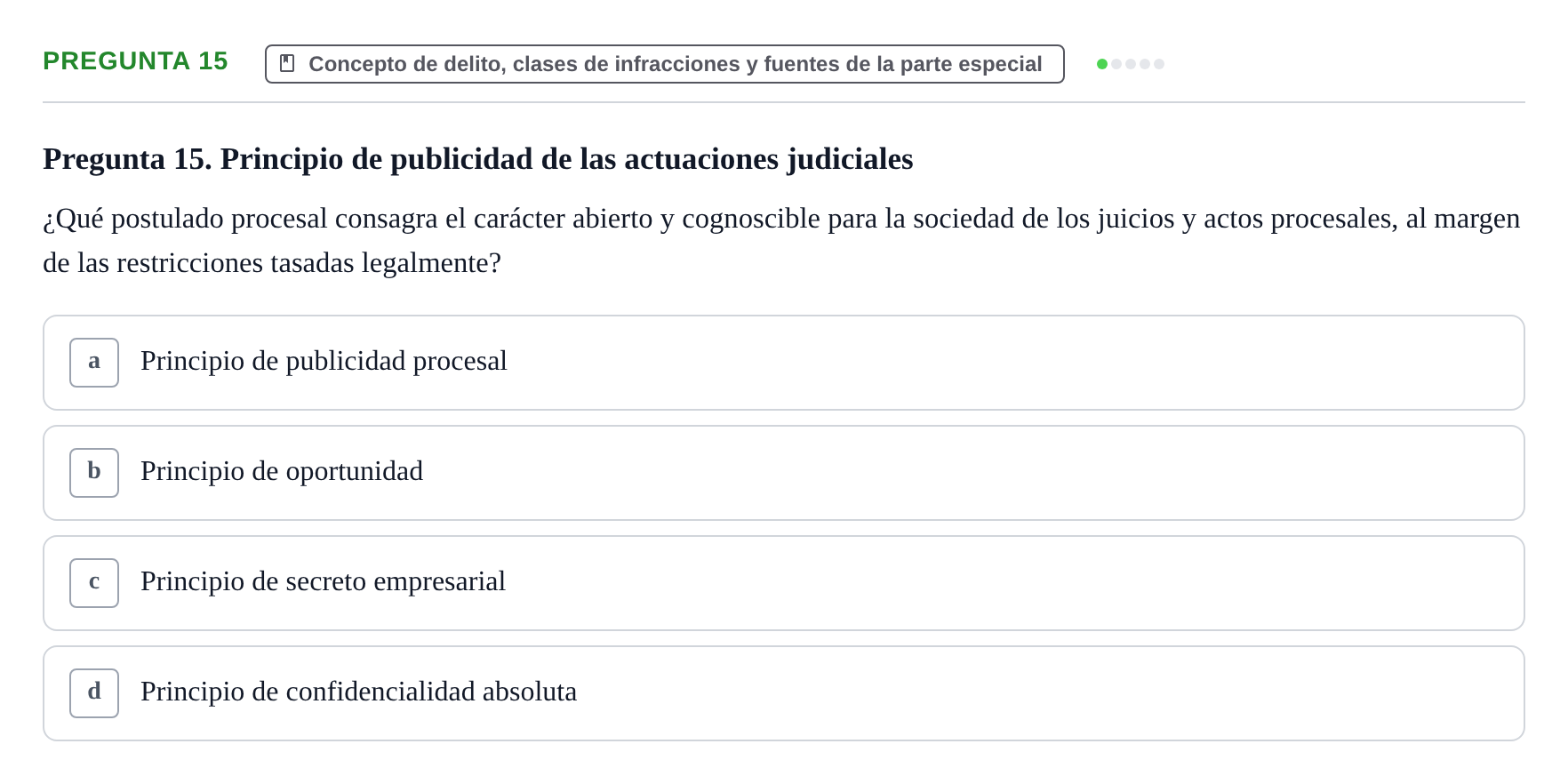 Enunciado: Pregunta 15