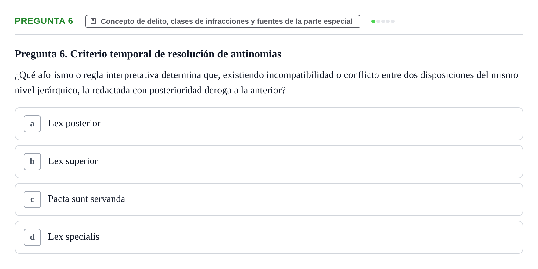Enunciado: Pregunta 6