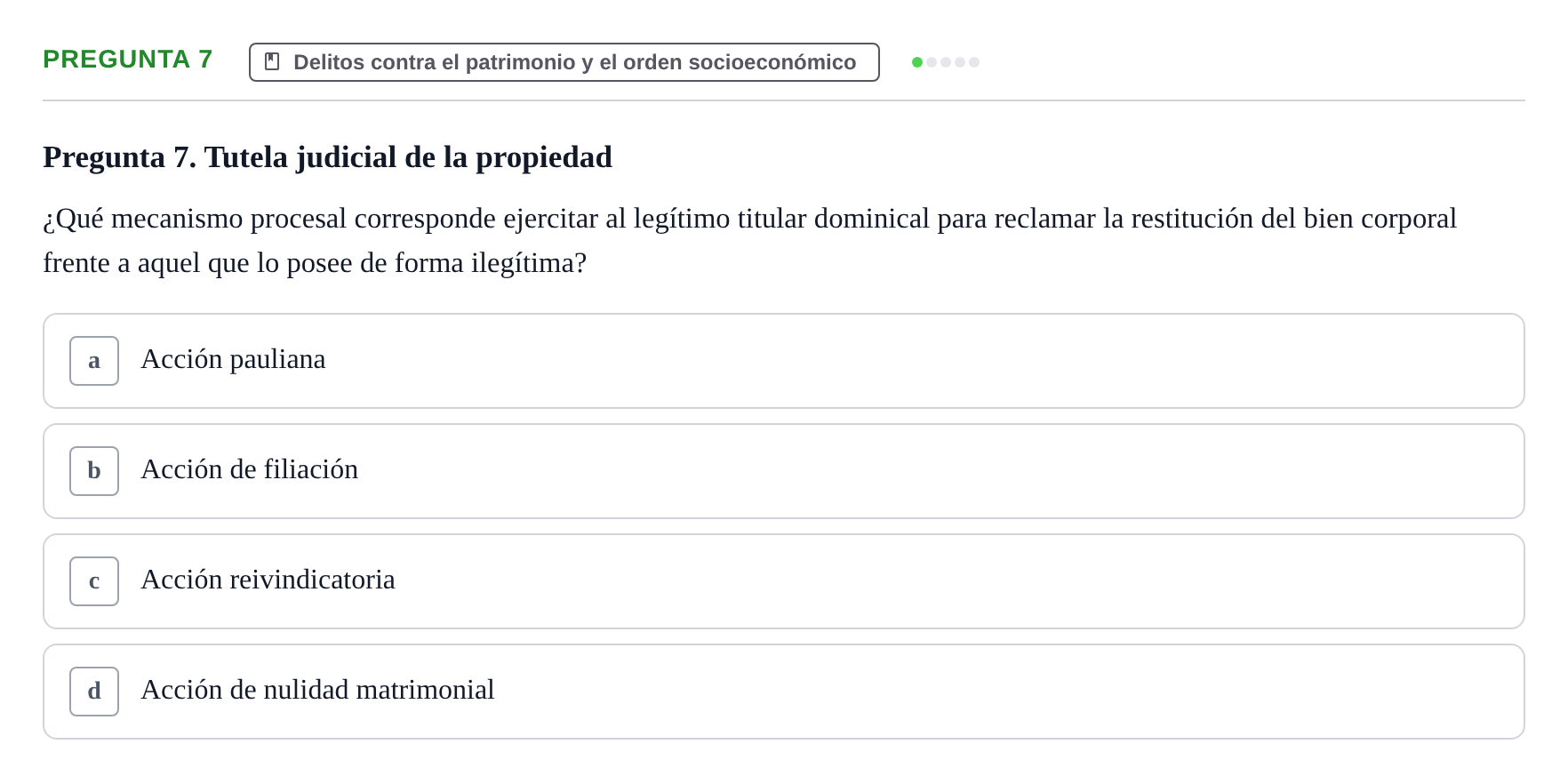 Enunciado: Pregunta 7