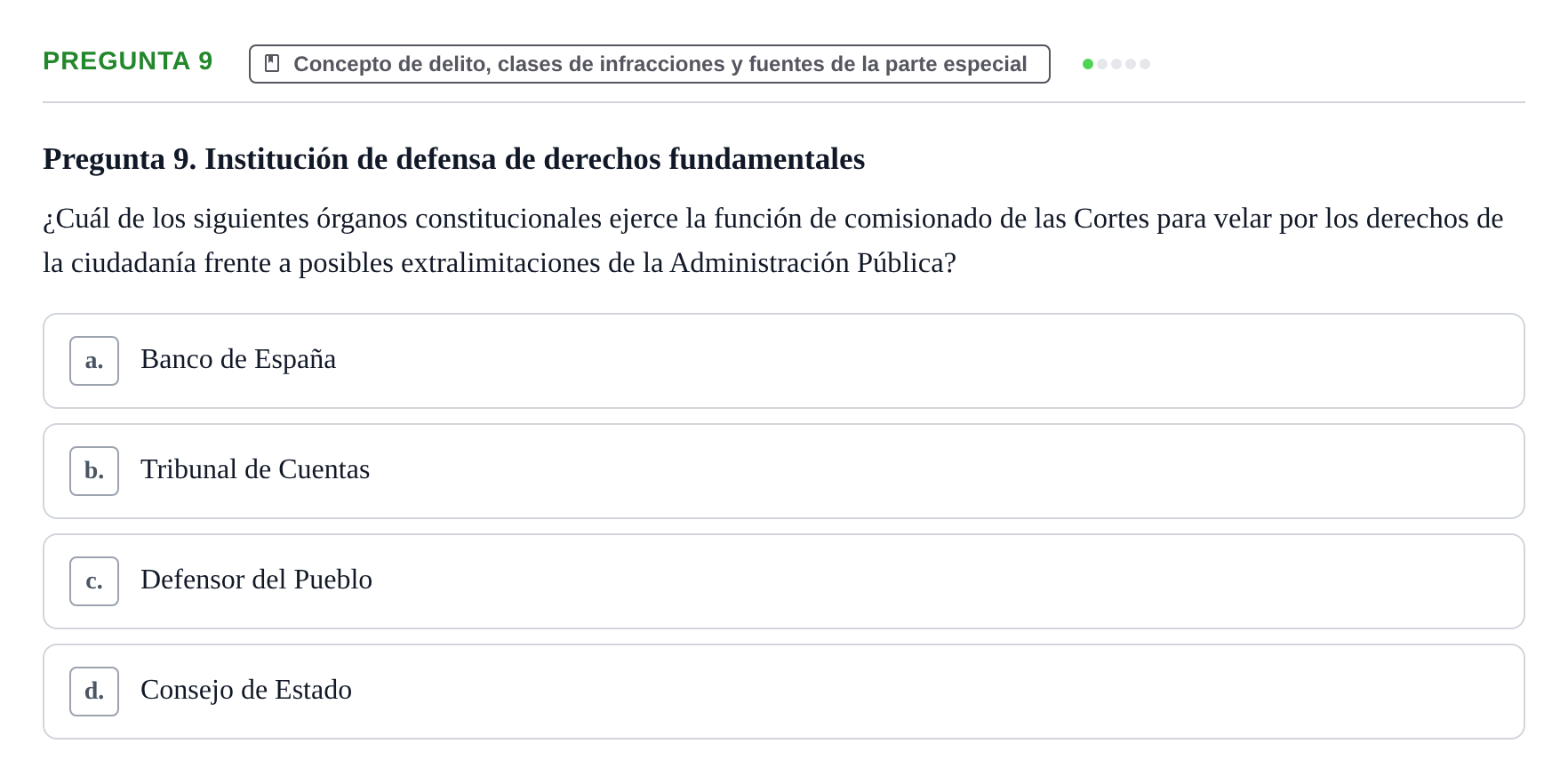 Enunciado: Pregunta 9