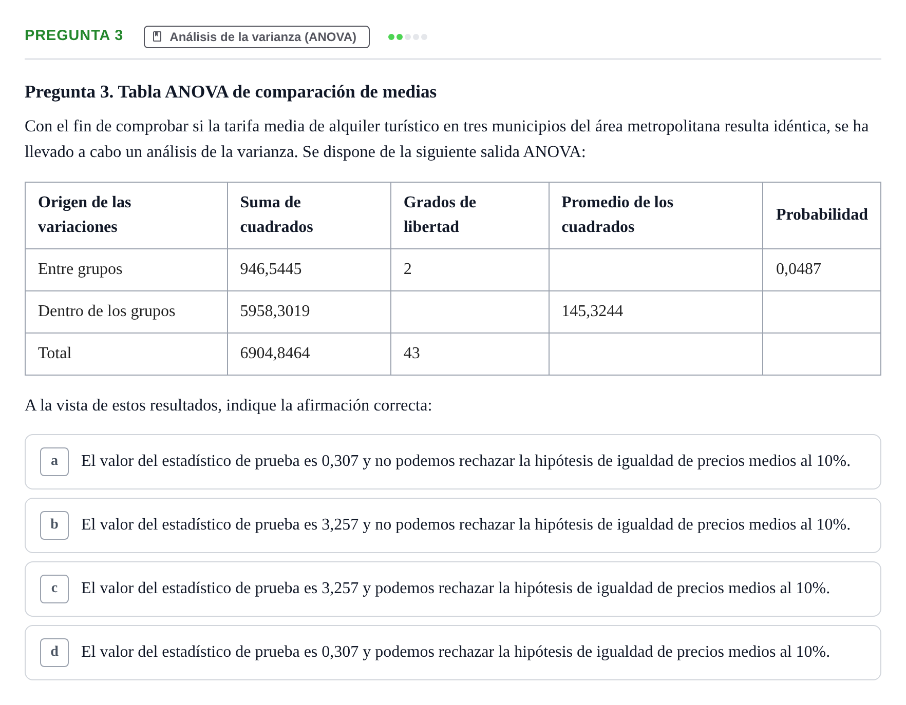 Enunciado: Pregunta 3 · Estadística II UB 2023