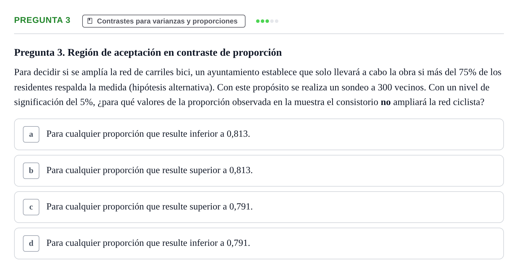 Enunciado: Pregunta 3 · Estadística II UB Examen final. Estadística II