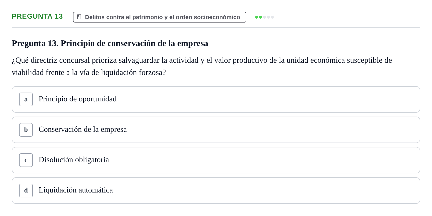 Enunciado: Pregunta 13