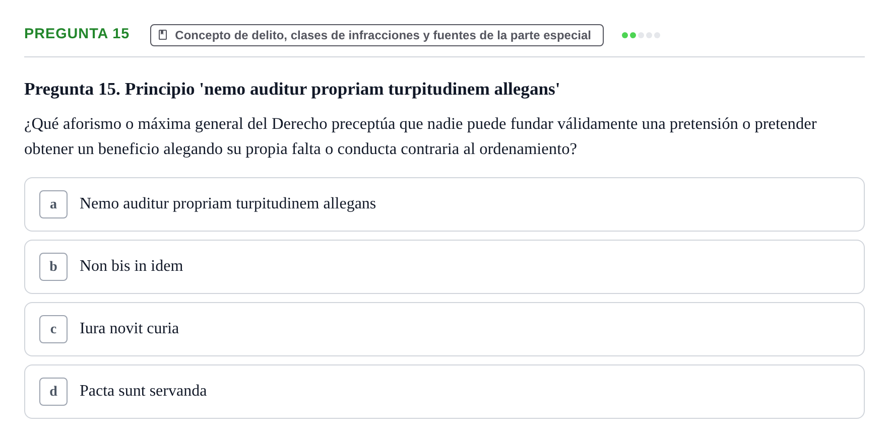 Enunciado: Pregunta 15