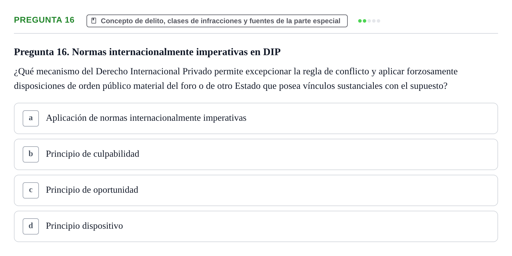 Enunciado: Pregunta 16