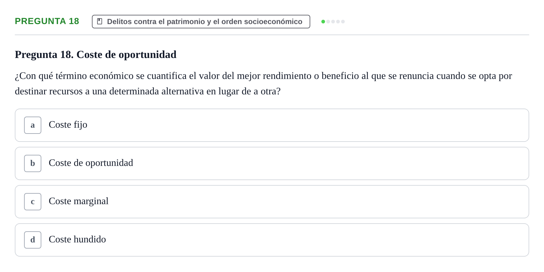 Enunciado: Pregunta 18