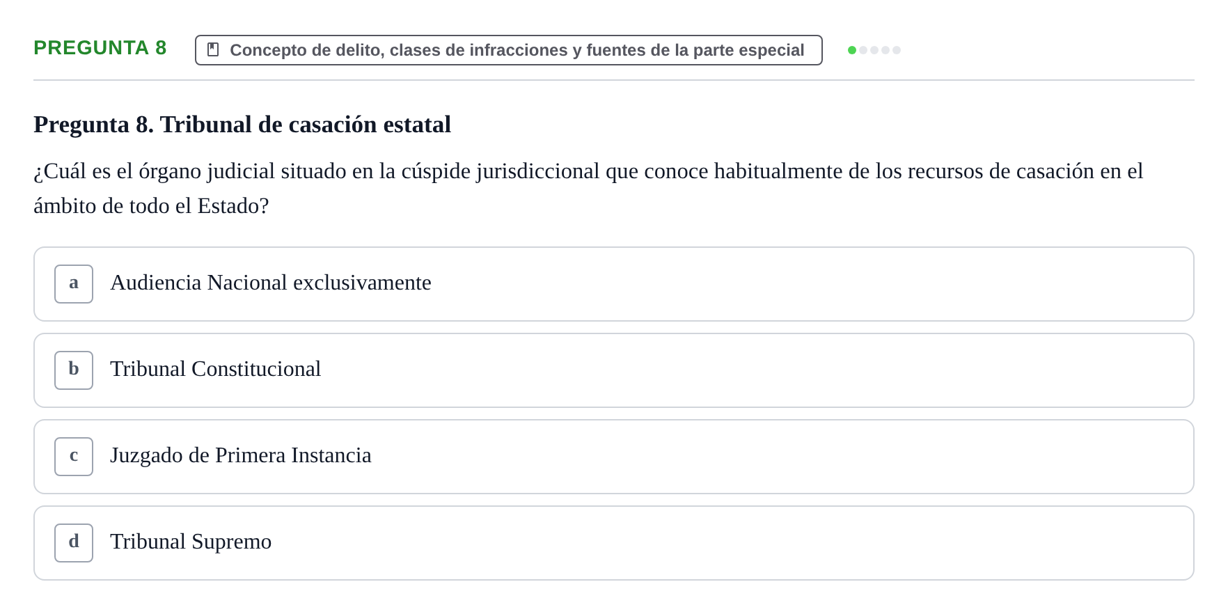Enunciado: Pregunta 8