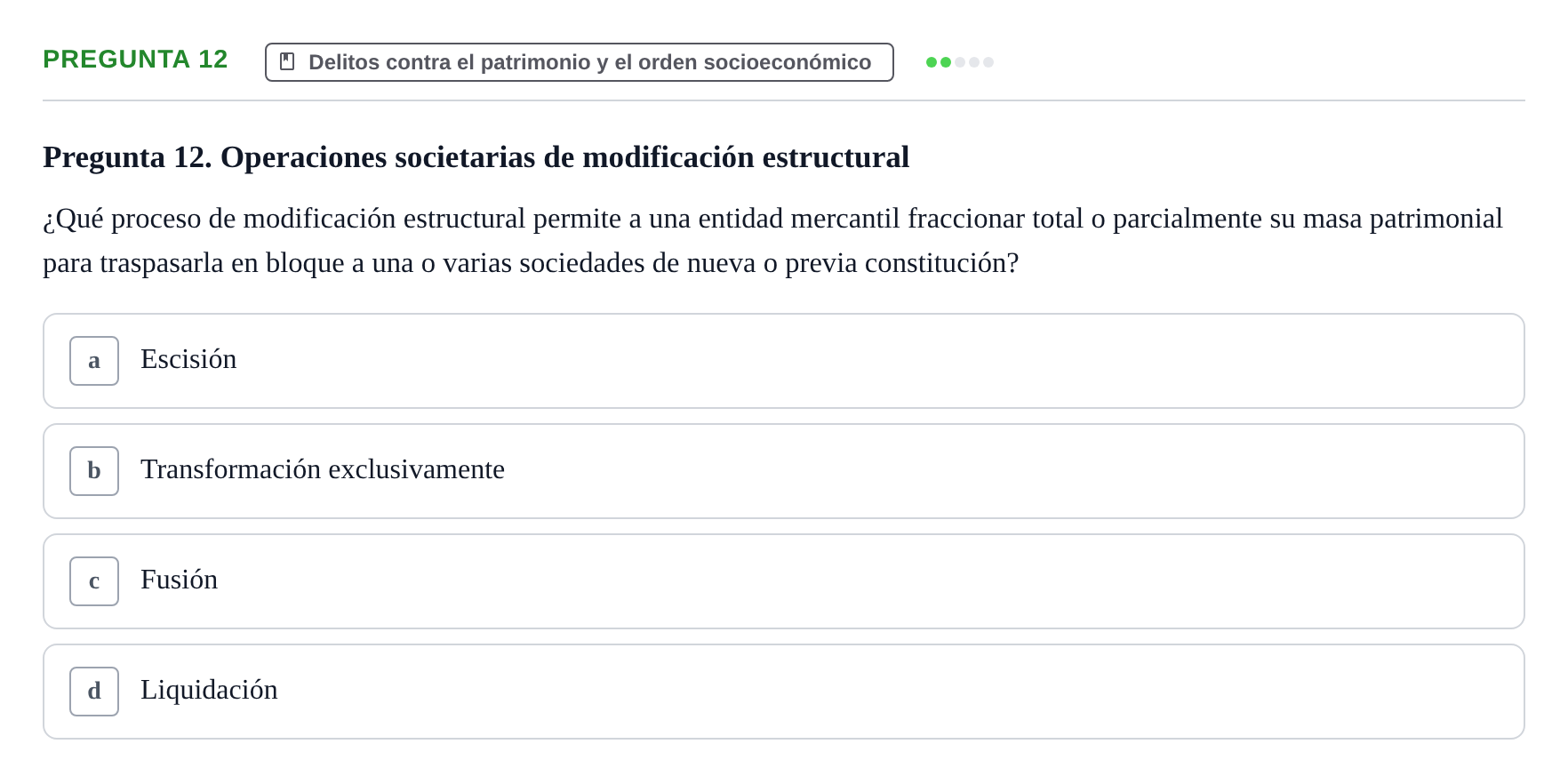 Enunciado: Pregunta 12