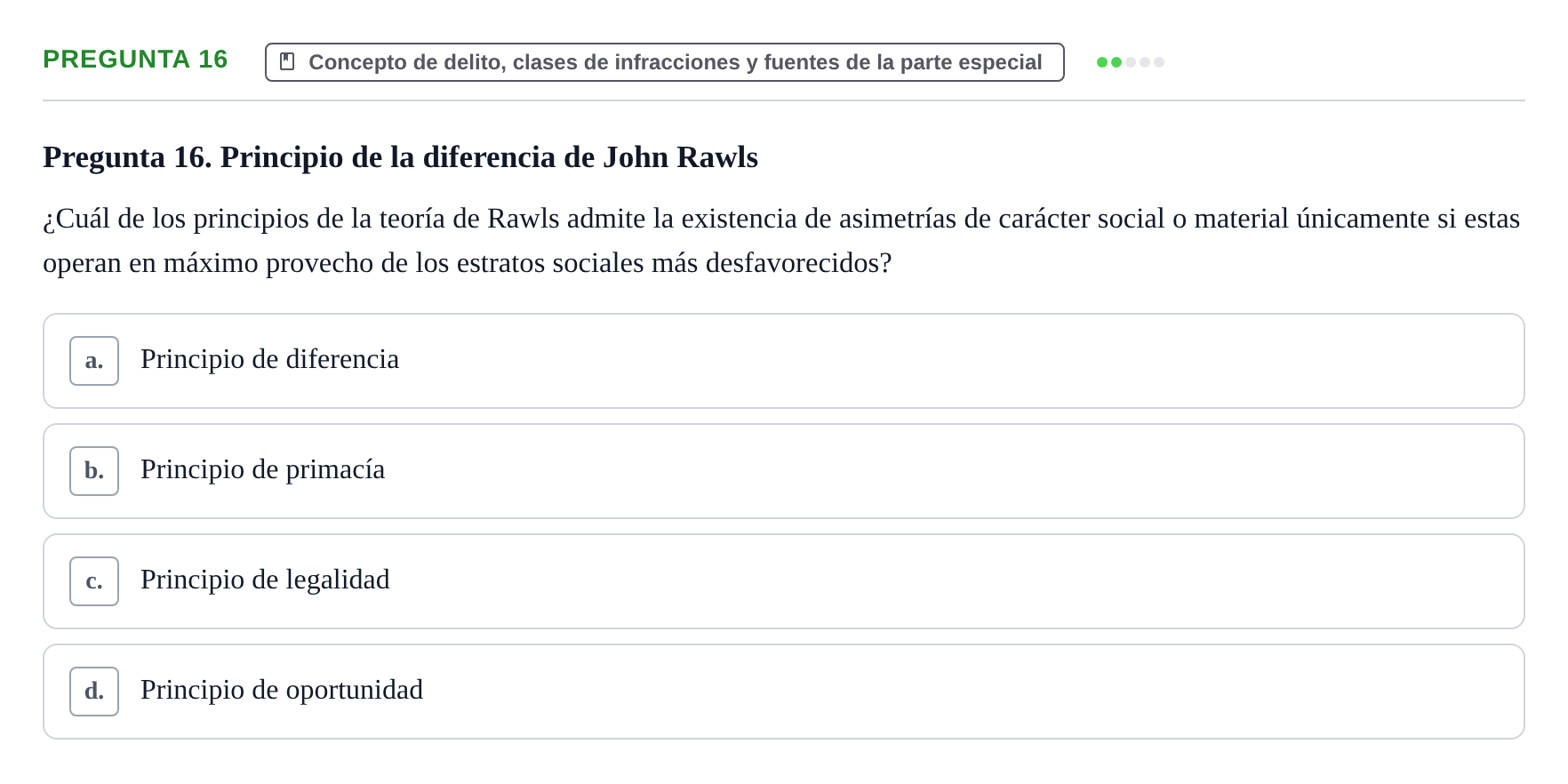 Enunciado: Pregunta 16