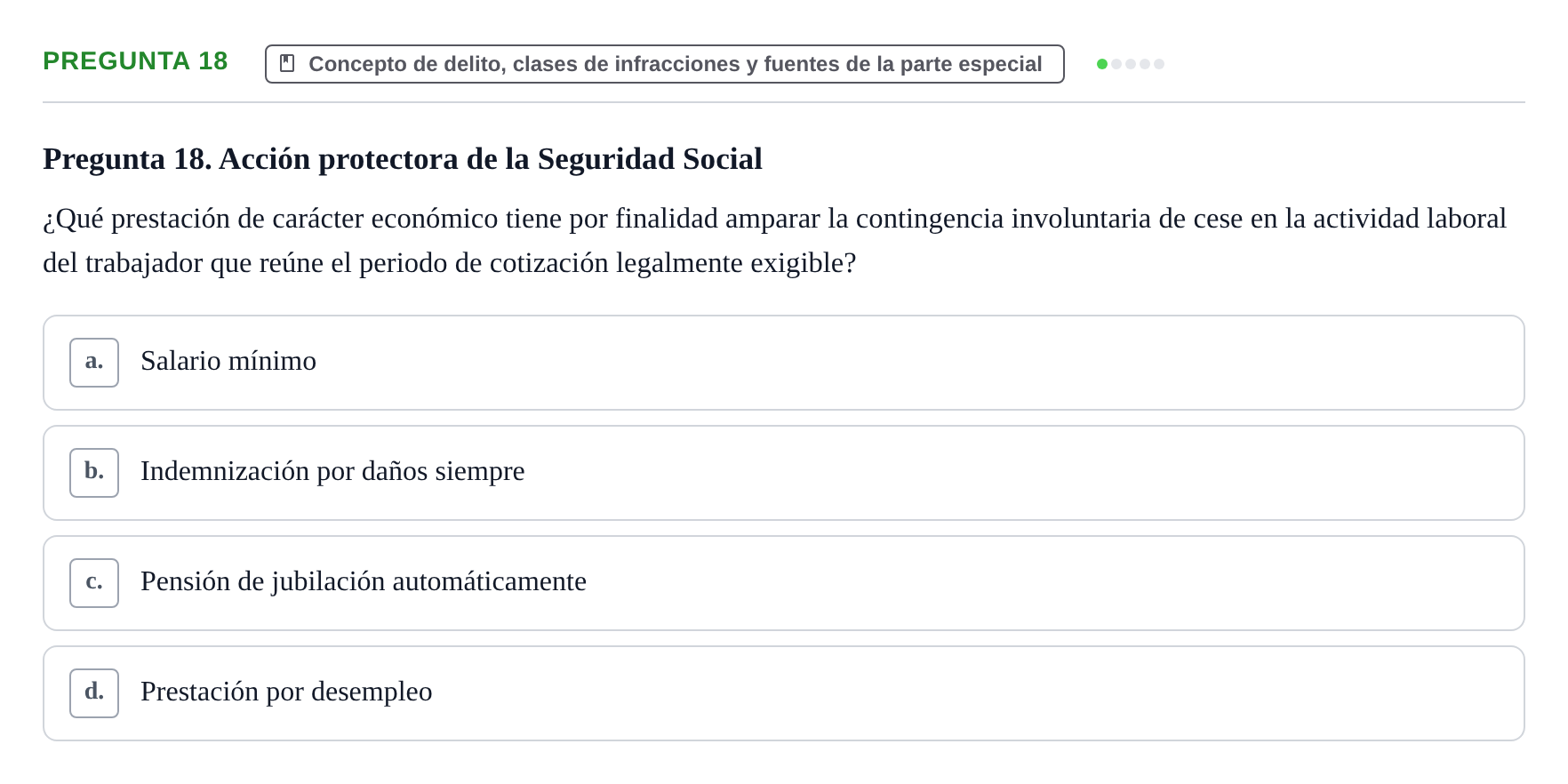 Enunciado: Pregunta 18
