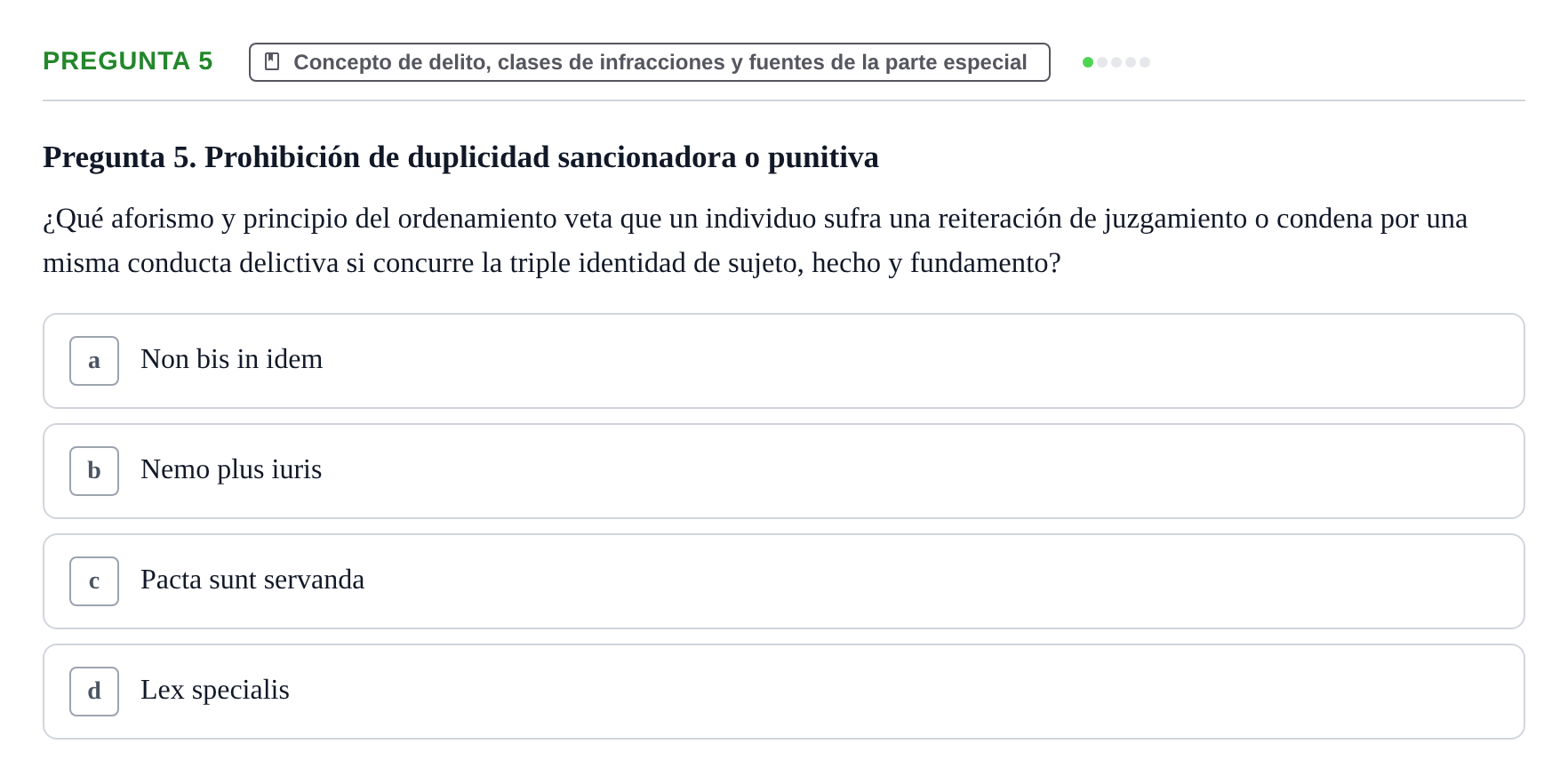 Enunciado: Pregunta 5