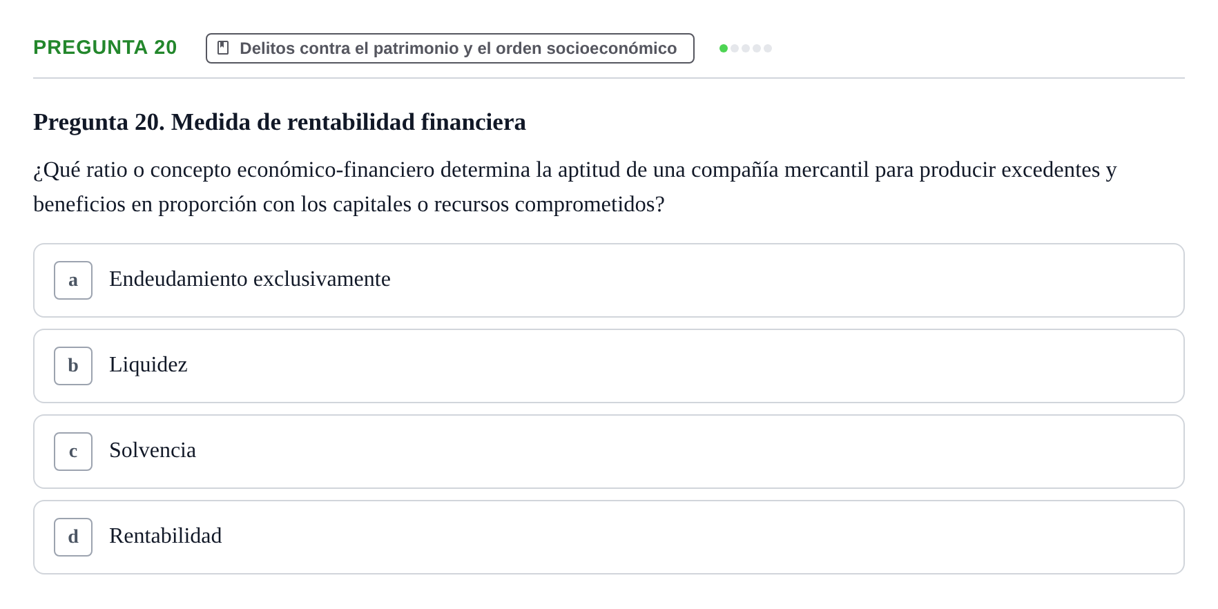 Enunciado: Pregunta 20