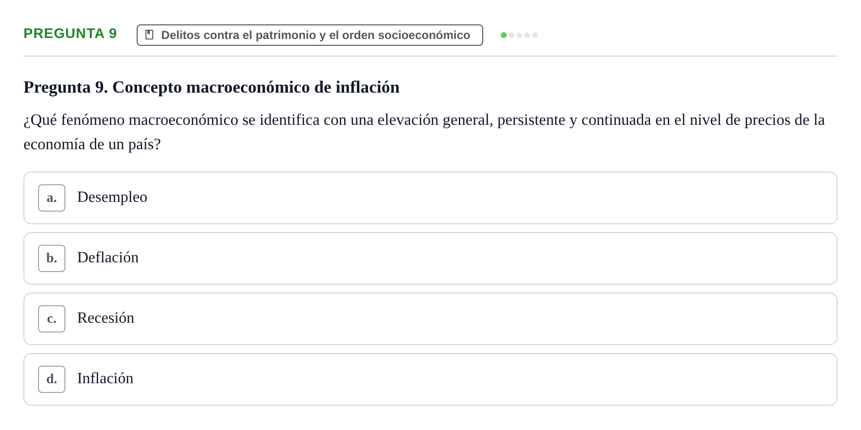 Enunciado: Pregunta 9