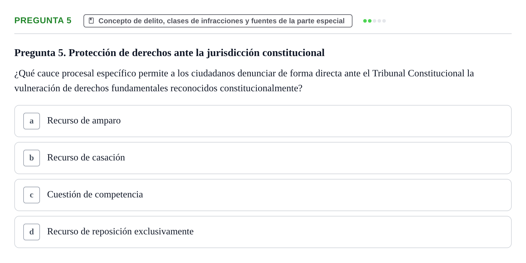 Enunciado: Pregunta 5