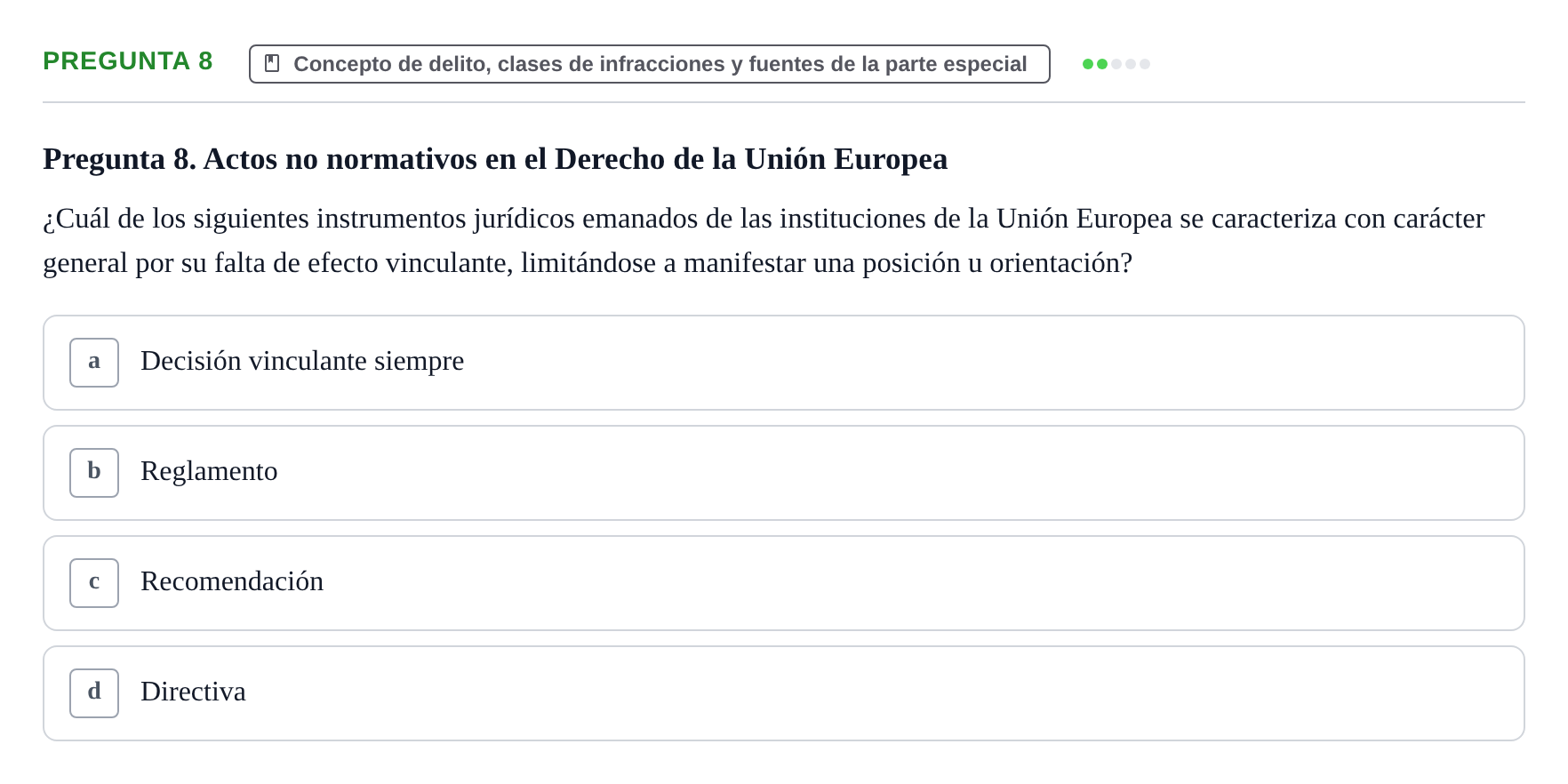 Enunciado: Pregunta 8
