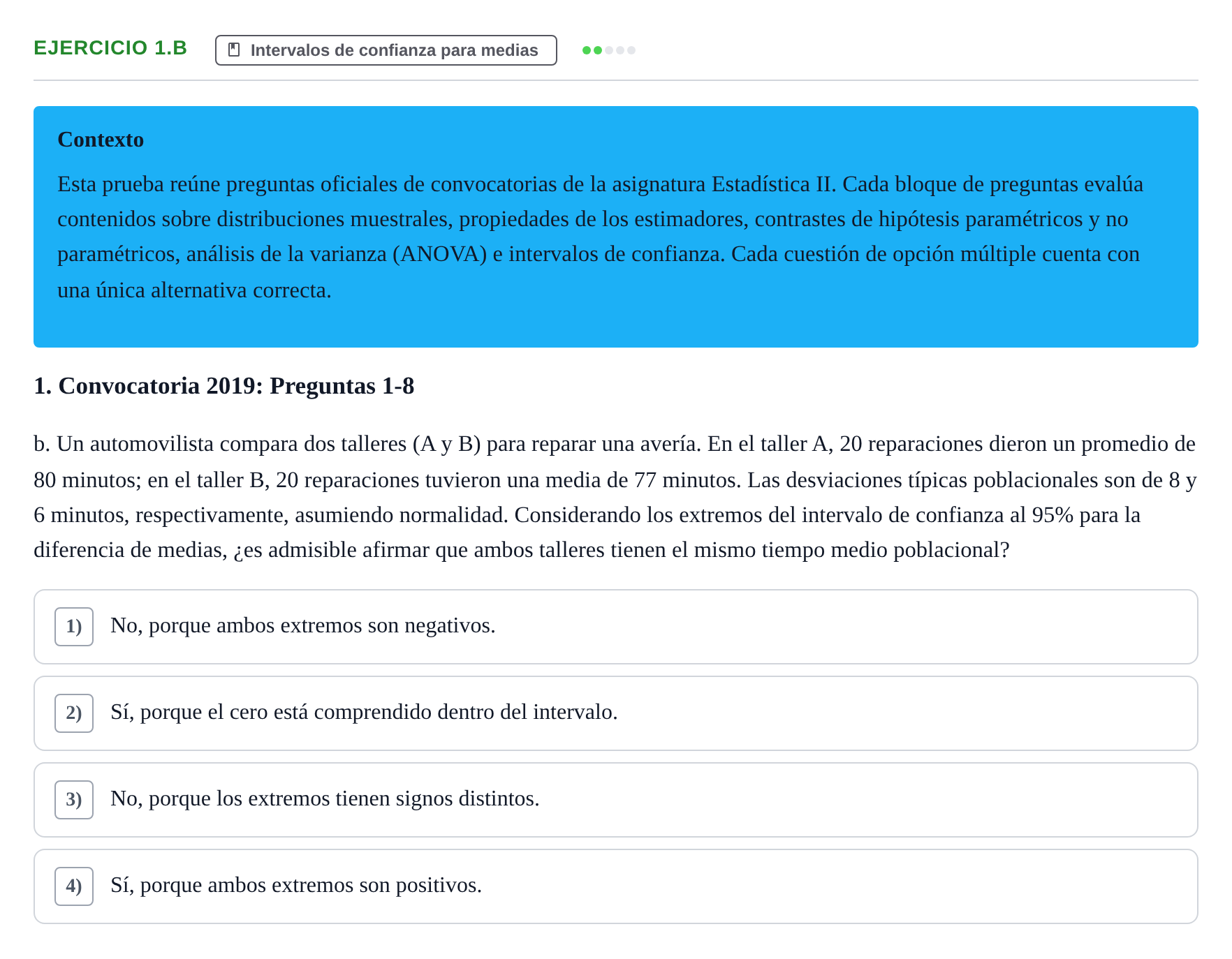 Enunciado: Ejercicio 1.b · Estadística II UB 2019