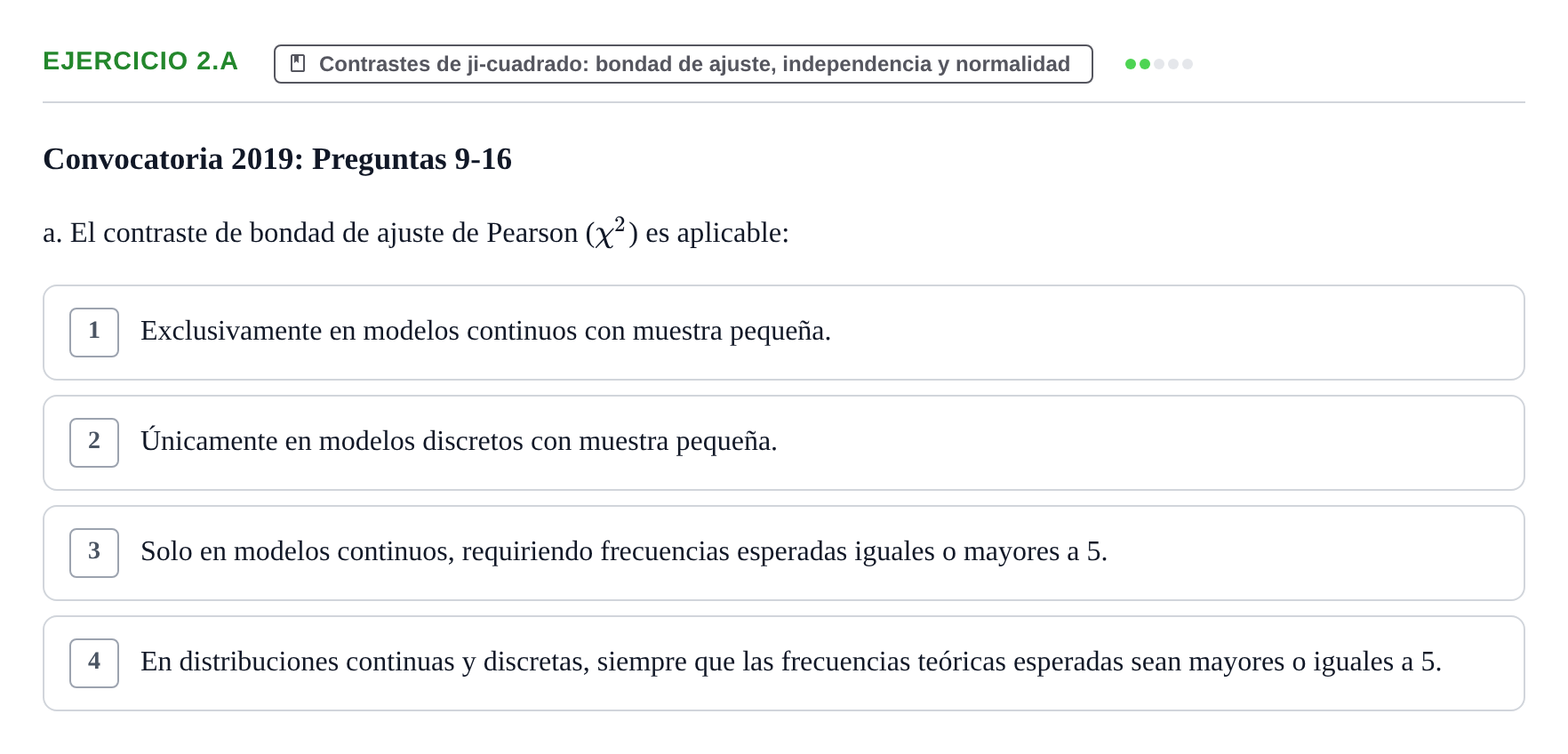 Enunciado: Ejercicio 2.a · Estadística II UB 2019