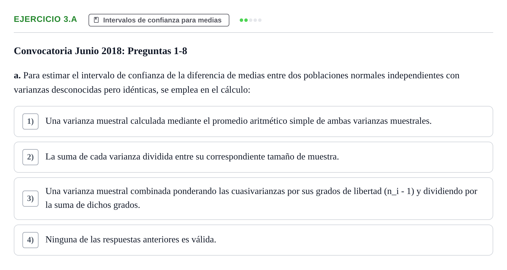 Enunciado: Ejercicio 3.a · Estadística II UB 2019