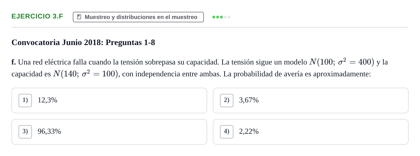 Enunciado: Ejercicio 3.f · Estadística II UB 2019
