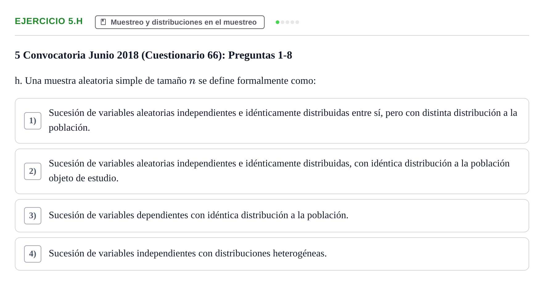 Enunciado: Ejercicio 5.h · Estadística II UB 2019