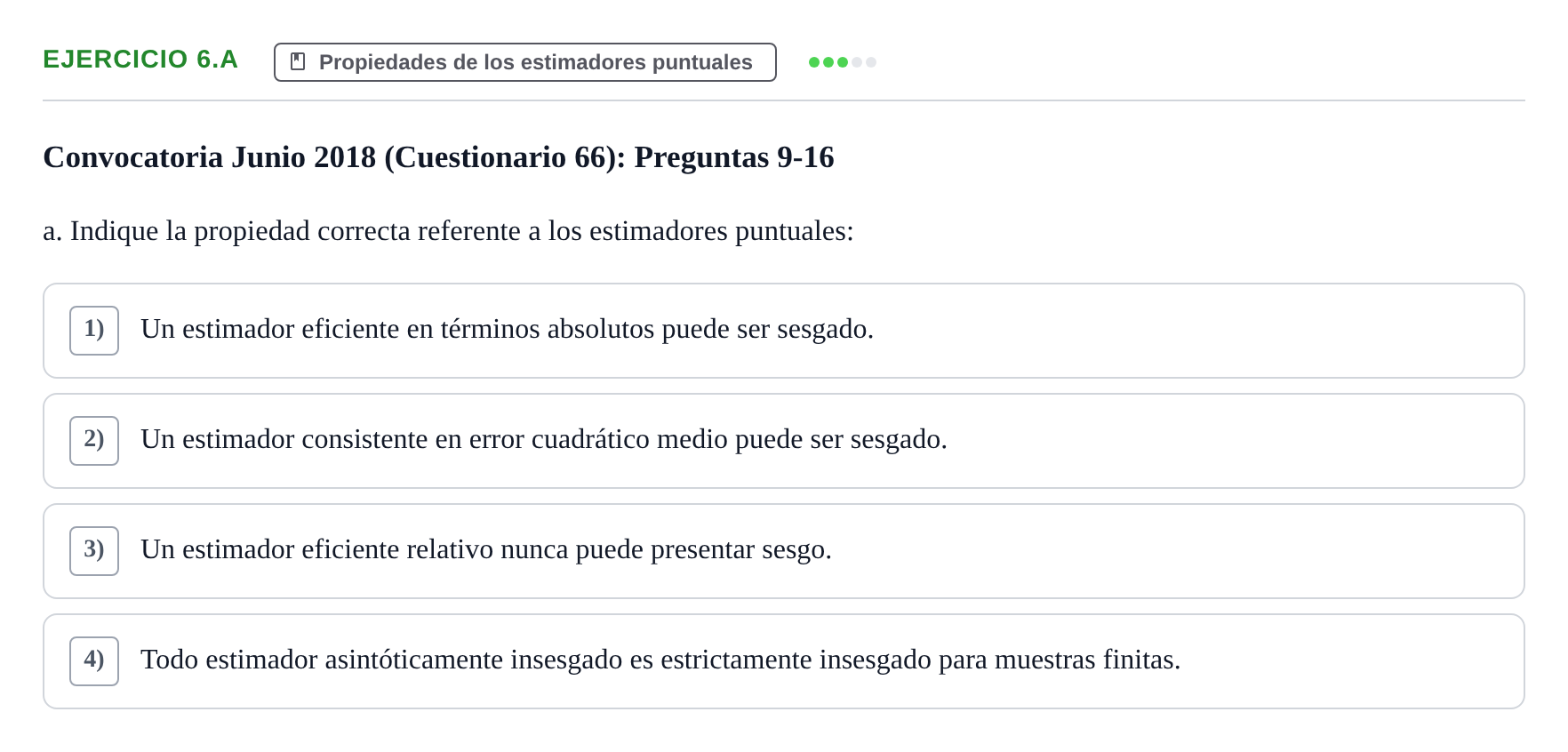 Enunciado: Ejercicio 6.a · Estadística II UB 2019