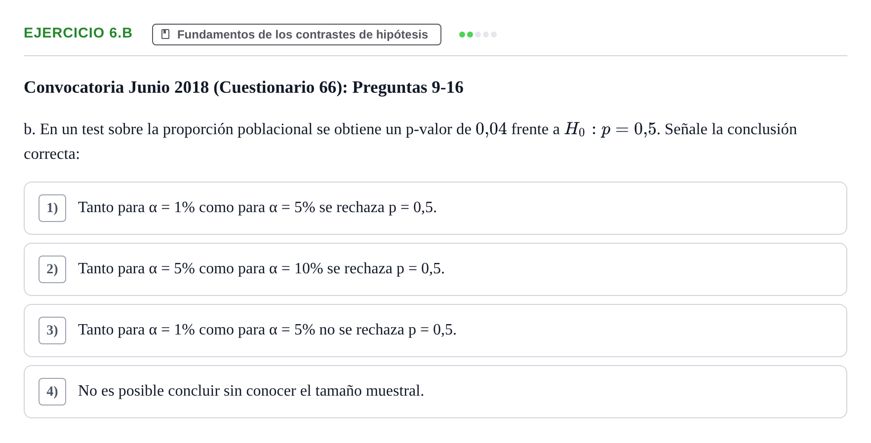 Enunciado: Ejercicio 6.b · Estadística II UB 2019