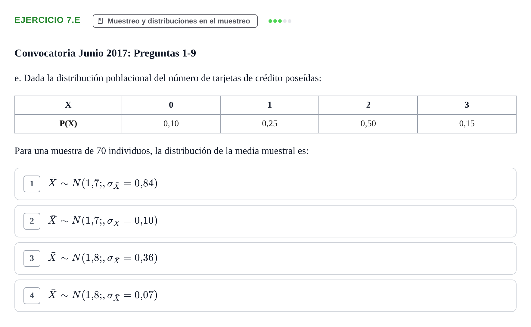 Enunciado: Ejercicio 7.e · Estadística II UB 2019