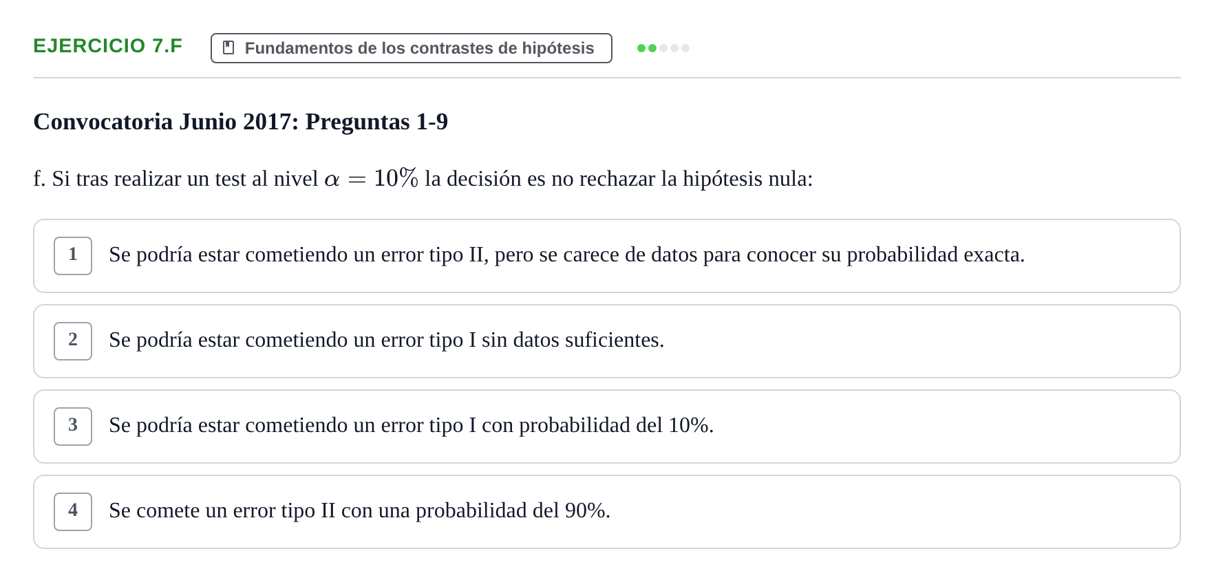 Enunciado: Ejercicio 7.f · Estadística II UB 2019
