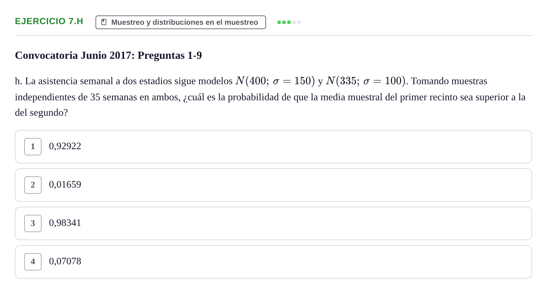 Enunciado: Ejercicio 7.h · Estadística II UB 2019