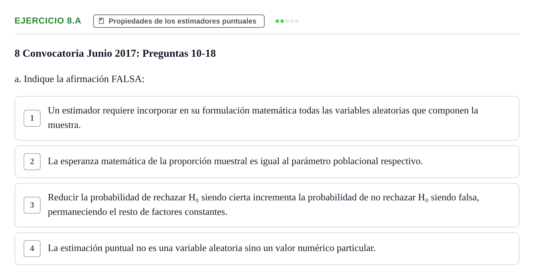 Enunciado: Ejercicio 8.a · Estadística II UB 2019